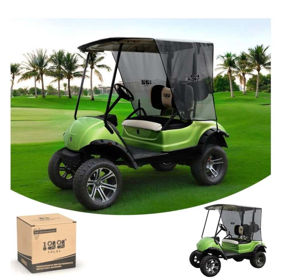 10L0L Golf Cart Sun Shade Cover Yamaha G29 Drive 2 Passenger Black (I1010)